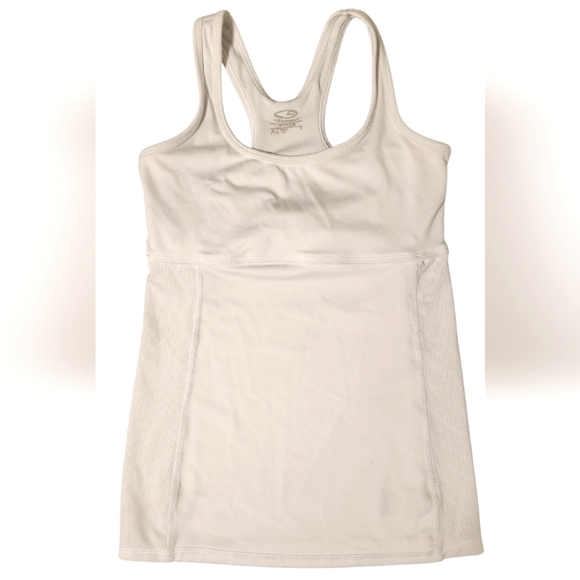 Champion Fitted White Tank w/Built in Shelf Bra - Picture 3 of 9